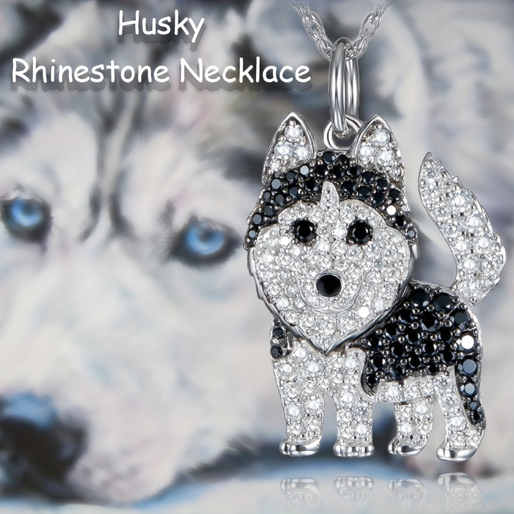 Cute Husky Shape Pendant Necklace